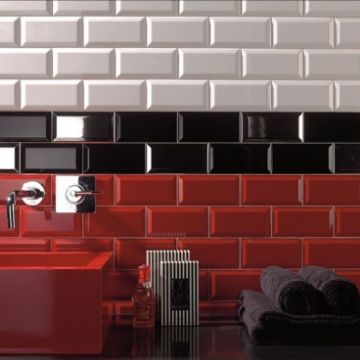 Show details for Metro Red Polished Tile 10x20 cm Picture of Metro Red Polished Tile 10x20 cm