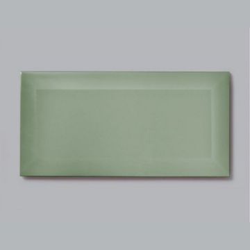 Show details for Sage Bevelled Glossy Tile 10x20 cm Picture of Sage Bevelled Glossy Tile 10x20 cm