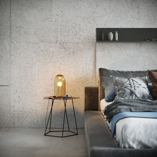 Picture of Space Light Grey Matt Stone Effect Tile 79.8x79.8 cm