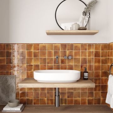 Show details for Manoi Burnt Red Polished Wall Tile 10x10 cm Picture of Manoi Burnt Red Polished Wall Tile 10x10 cm