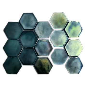 Show details for Costa Hexagon Green Mosaic Tile 26x29.9 cm Picture of Costa Hexagon Green Mosaic Tile 26x29.9 cm