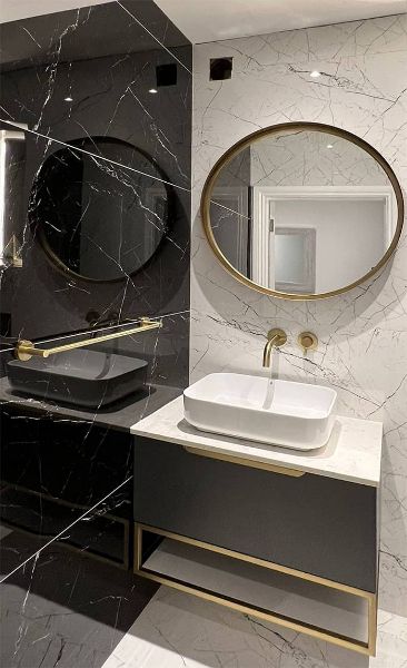 Picture of Pietra Black Polished Tile 60x120 cm